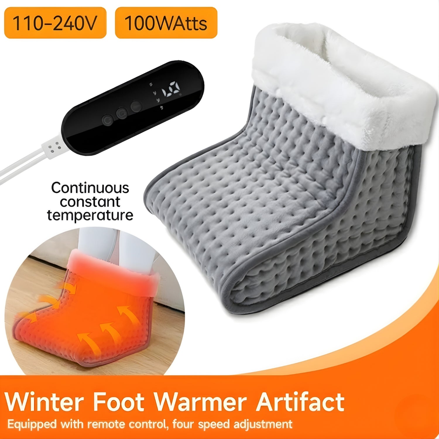 WarmNest Pro™ Premium Soft Electric Heated Foot Warmer Pad 9-gear